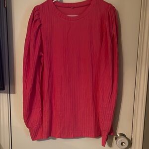 Vibrant Pink Long Sleeve Shirt | NWOT | Size Large | Classic Fit